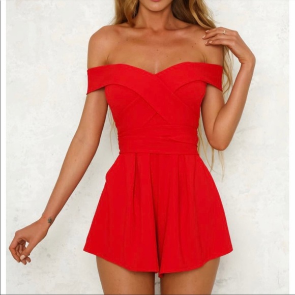 Hello Molly Pants - Hello Molly size M Red Peak Hour Romper